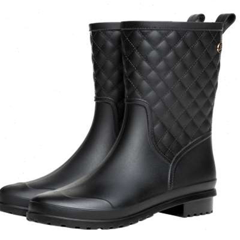 雨鞋女时尚款外穿防滑防水中筒加绒女士雨靴胶鞋套鞋水鞋女式雨鞋