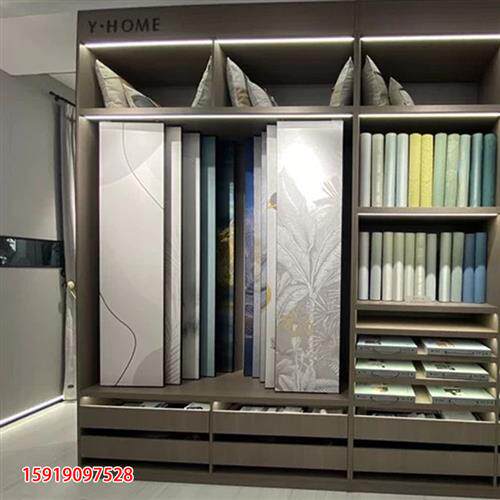 墙纸墙布展示架壁布展架艺术壁材展示柜墙布样板柜展厅展览翻页柜