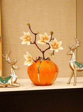 酒柜装饰品摆件客厅招财鹿乔迁新居玄关电视柜轻奢高档家居工艺品