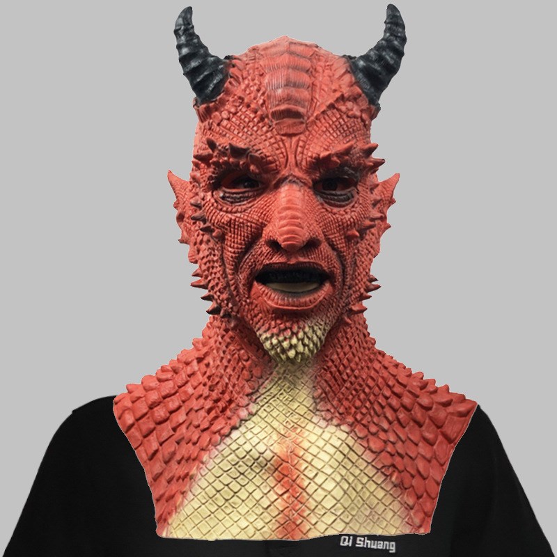 贝里艾尔恐怖头套面具化妆舞会乳胶鬼脸头饰万P圣节日派对恶搞道