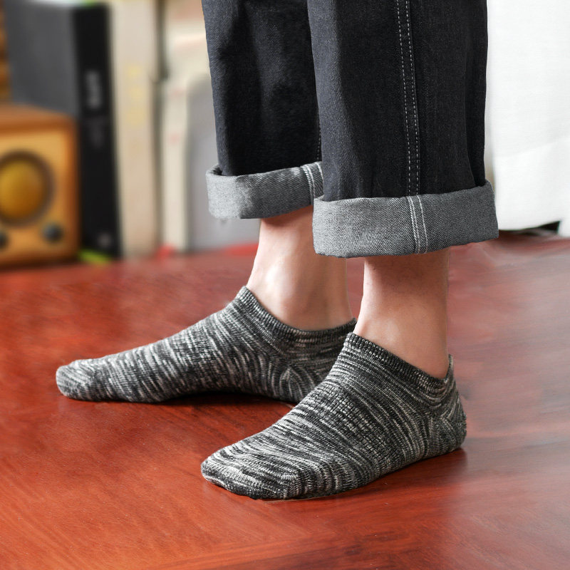 男士船袜夏季薄款日系男袜低腰粗线袜子男短袜不掉跟吸汗透气棉袜,女士内衣/男士内衣/家居服,船袜,淘宝优惠券,粉丝福利购,淘宝优惠卷