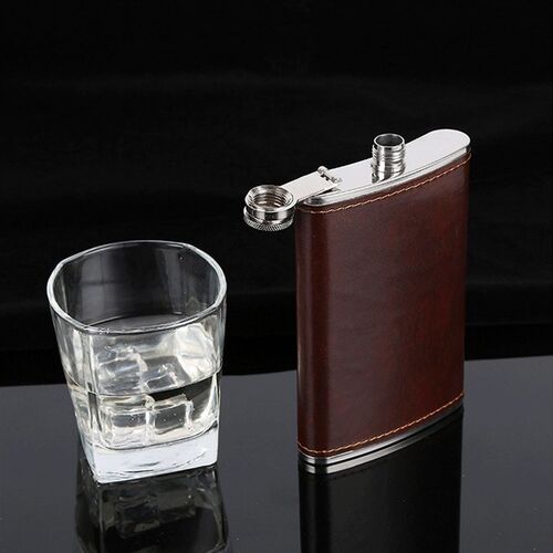 5-10oz Stainless Steel Hip Liquor Whiskey Alcohol Flask Cap