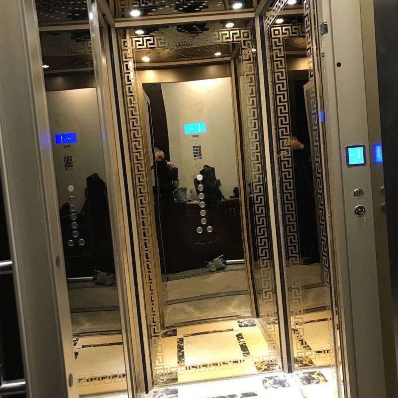 定制家用别墅电梯装饰 电梯轿厢装饰顶 吊顶 私人电梯不锈钢装潢