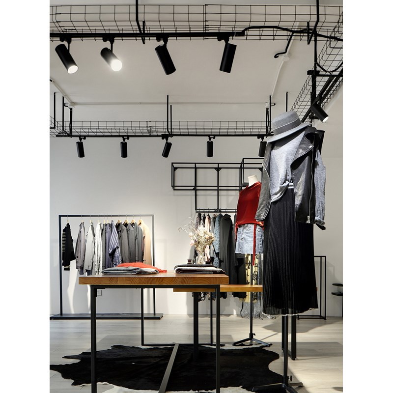 LED轨道射灯全光谱高显色服装店铺展厅生鲜聚光cob防眩护眼导轨灯