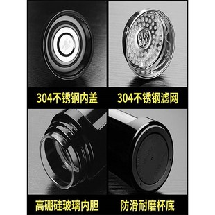 玻璃杯男c双层水杯女便携夏天家用大容量耐热茶水分Z离泡茶杯子