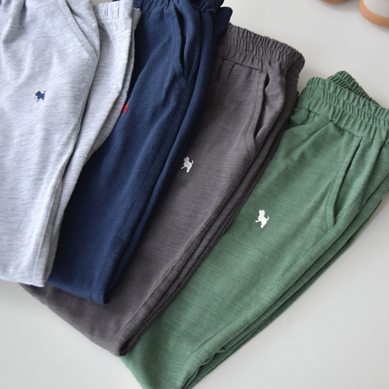 柔软透气竹节棉儿童夏季薄款运动裤男童松紧束脚休闲全棉纯色长裤,童装/婴儿装/亲子装,裤子,淘宝优惠券,粉丝福利购,淘宝优惠卷