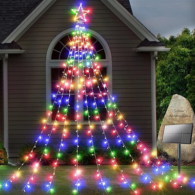 Solar Yard Decorations Star Lights 344 LED 8 Modes Outdoor W