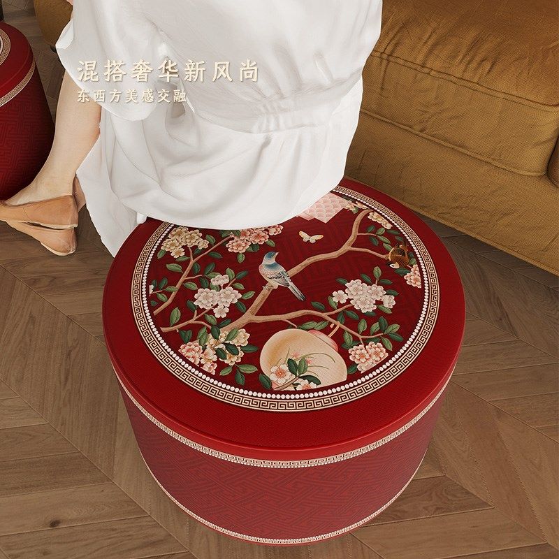 客厅坐墩家用中式喜庆飘窗靠垫懒人沙发榻榻米蒲团坐垫脚墩满庭芳,居家布艺,蒲团,淘宝优惠券,粉丝福利购,淘宝优惠卷