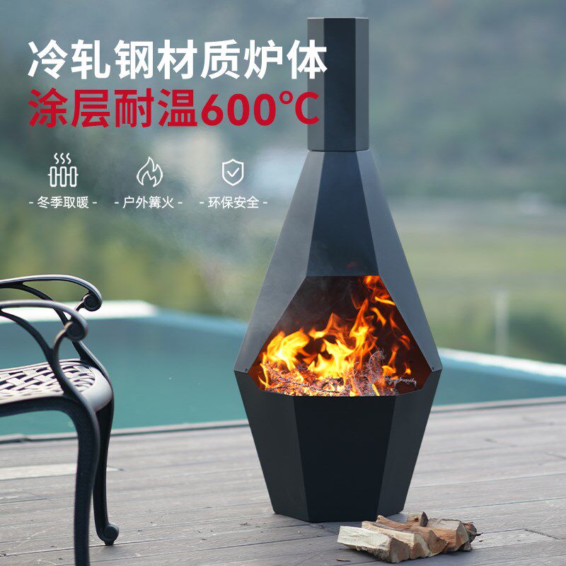 室外户外烧烤炉火炉家用取暖庭院柴火室内冬天取暖农村柴火炉木炭