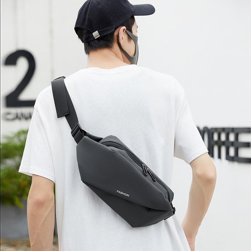 男式斜挎胸包休闲防盗装手机的单肩包2025新款百搭胸前包牛津布潮,箱包皮具/热销女包/男包,胸包,淘宝优惠券,粉丝福利购,淘宝优惠卷