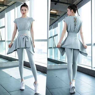 瑜伽服套装女夏装薄款高级感时尚气质仙气速干跑步运动健身服