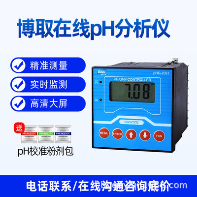 博取仪器线上工业PH计水质线上监测控制器性能款pHG-2091酸度计