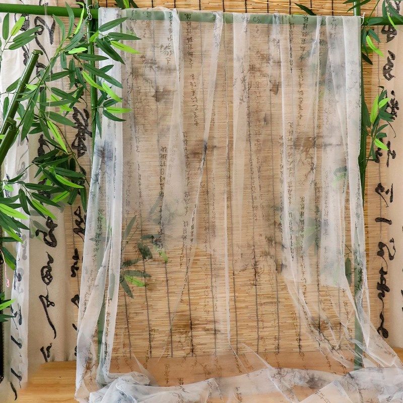 幼儿园环创吊饰中国风渐变纱布轻纱装饰帘隔断纱幔印水墨古风绿色,节庆用品/礼品,帷幔装饰,淘宝优惠券,粉丝福利购,淘宝优惠卷