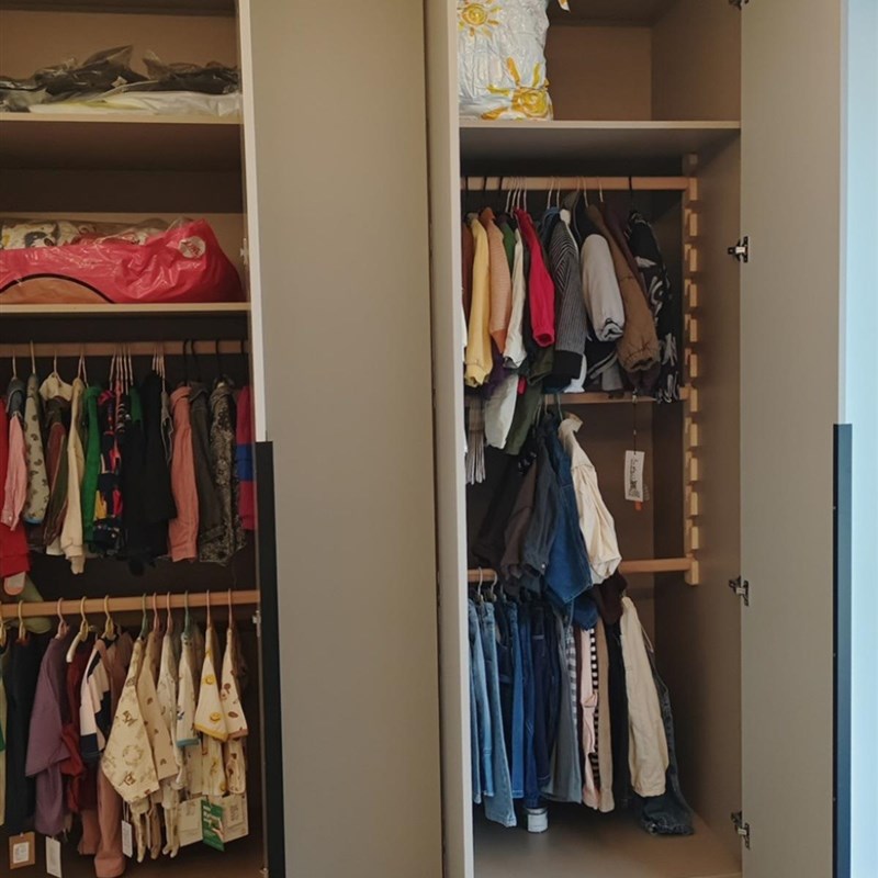 任意撑儿童衣柜任意撑活J动挂衣杆可调节衣通