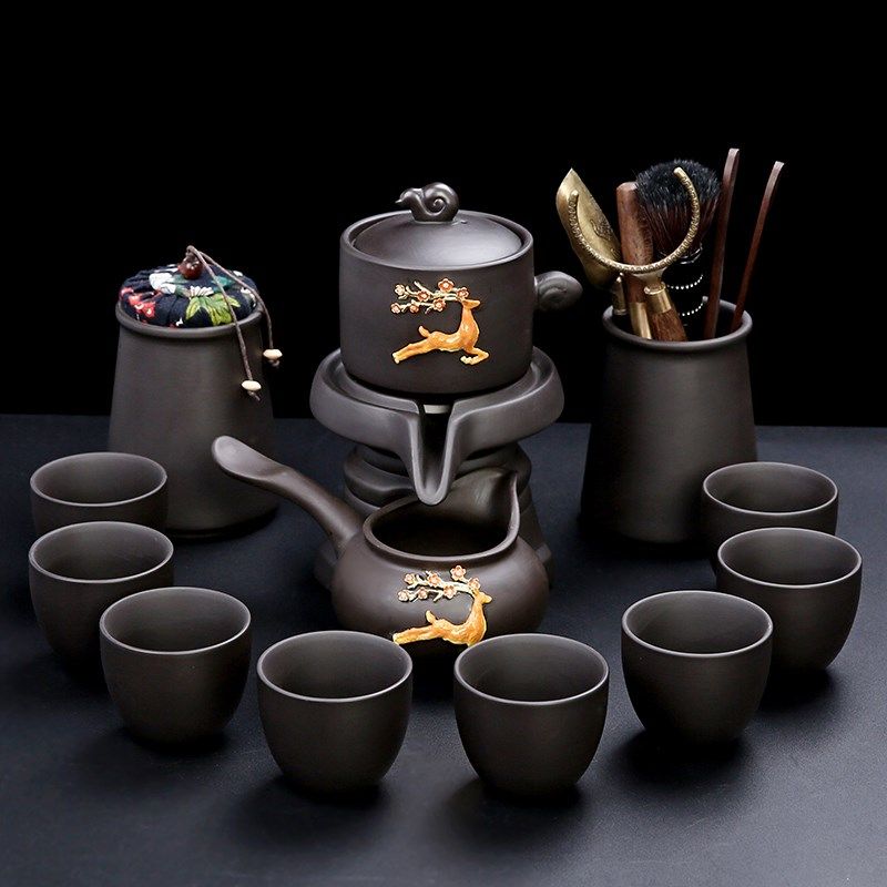 紫砂石磨自动茶具套装茶壶懒人泡茶神器功夫茶具整套家用茶盘喝茶,餐饮具,功夫茶具,淘宝优惠券,粉丝福利购,淘宝优惠卷