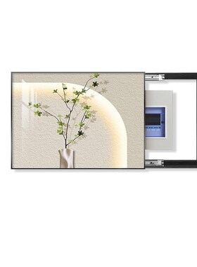 北欧绿植电表箱装饰画简约现代z餐厅配电箱挂画多媒体弱电箱盒透
