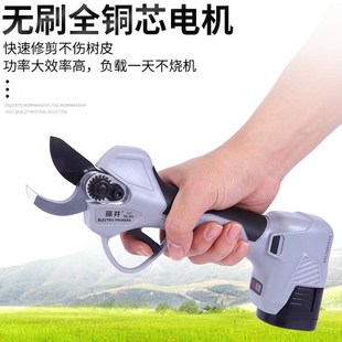 锂电园林粗枝剪果树电动剪树枝电剪刀 电动修枝剪园艺剪刀充电式