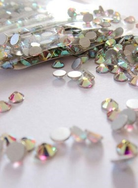 TOP Glitter Crystal AB Rhinestones SS3-SS50 Non Hot Fix Flat