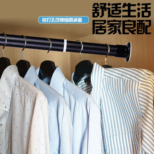 免打孔窗帘杆卫生间晾衣杆阳台晾衣架浴室伸缩杆免钉杆收缩浴帘杆