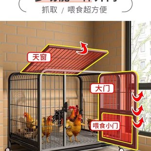 鸡笼子家用加粗大号养殖笼折叠加固鸭笼鹅笼狗笼自动滚蛋直发