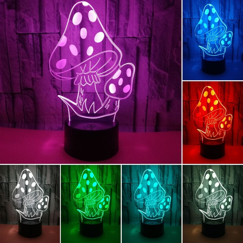 shroom Lamp 3D Night Light for BFaby Room Decoration Ligh