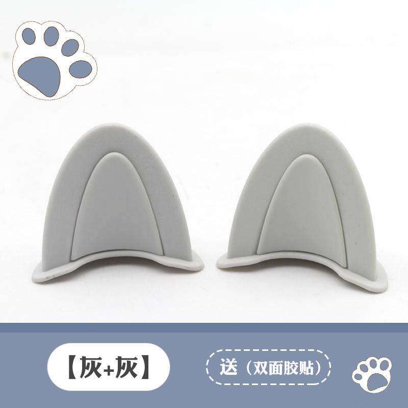 电动车摩托头盔装饰品可爱个性小耳朵小耳配件朵装饰贴猫熊耳新款