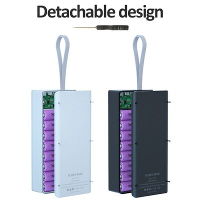 Welding Free 16*18650 Battery Storage Box PD QC3.0 USB 10W F