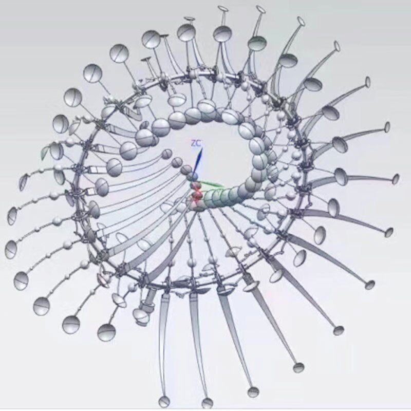 大型户外不锈钢风动雕塑s园林景观广场摆件风能动力玻璃钢创意定