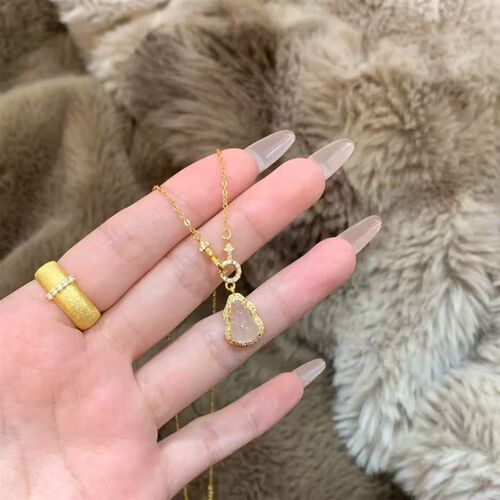 仿白玉葫芦g项链轻奢高级感环环相扣锁骨链女