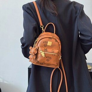可迪熊时尚迷你双肩包女小包2025新款韩版小背包多功能单肩斜挎包