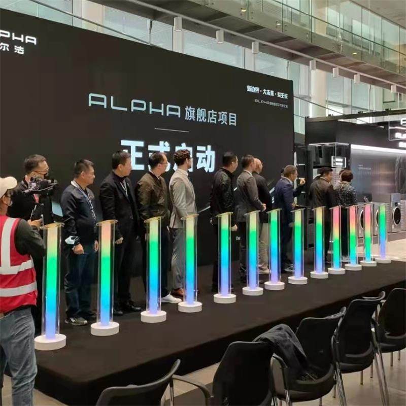 开幕庆典发光活动手印启动立柱灯光亚克力开业手掌仪式道具装置