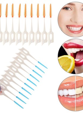 Floss Toothbrush Pick Clean-Tools Soft Plastic 50pcs Massage