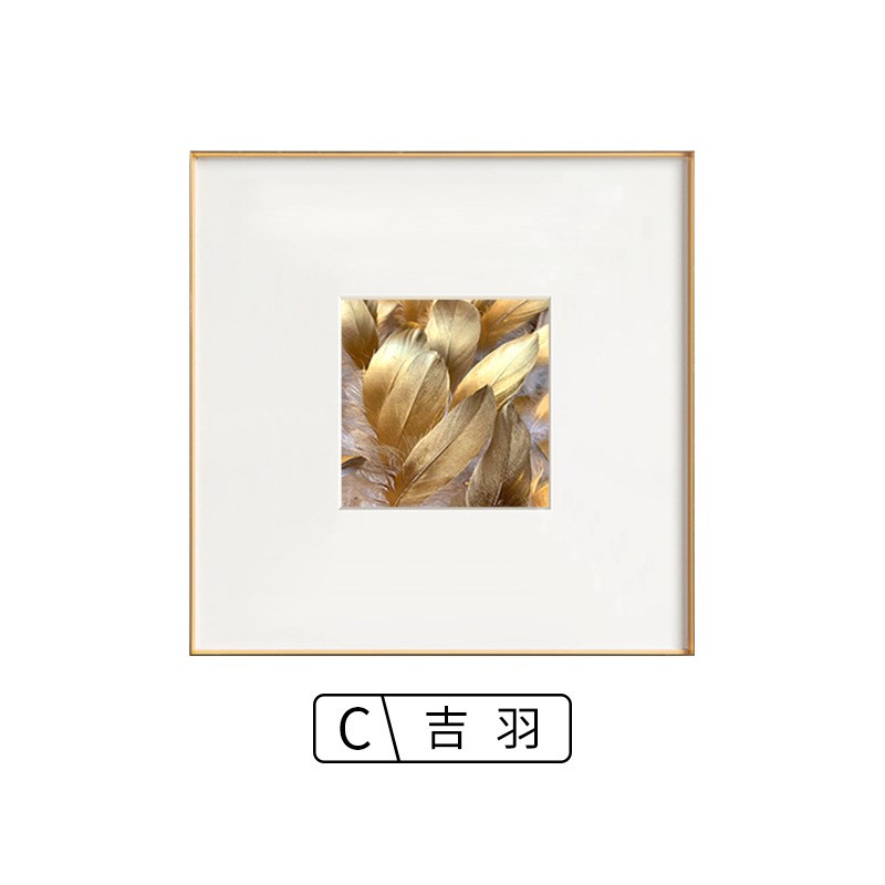 金玉其质 现代简约装饰画客厅沙发壁画酒店餐厅轻奢立体卡纸挂画图片