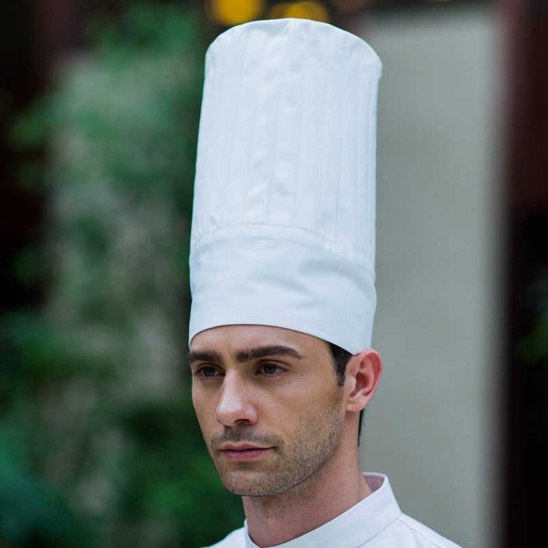 厨师帽厨房饭店工作帽西餐厅酒店厨师高帽蛋糕店男女厨师工作帽子
