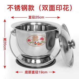 尿桶防臭儿童不锈钢老人带盖移动静加厚痰盂孕妇可座便器家用女士