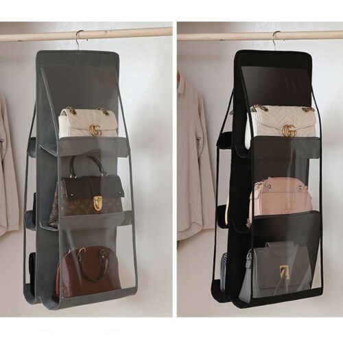 New 6 Pocket Folding  Handbag Storage Organizer Hanging Rack