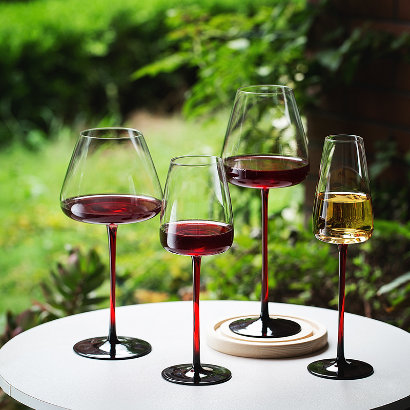 CS Red Pulgled Steo Crystal Wine Goblet Handmade Persmnal-封面