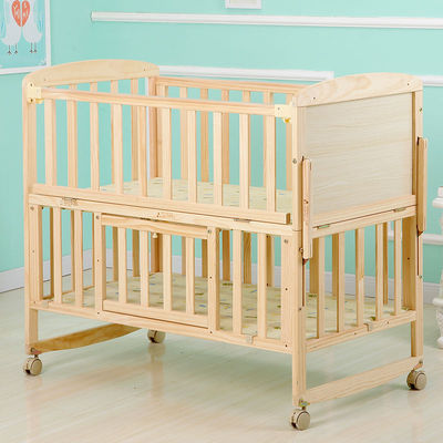 推荐婴儿床实木拼接大床可移动宝宝bb摇篮床刚出生新生多功能儿童