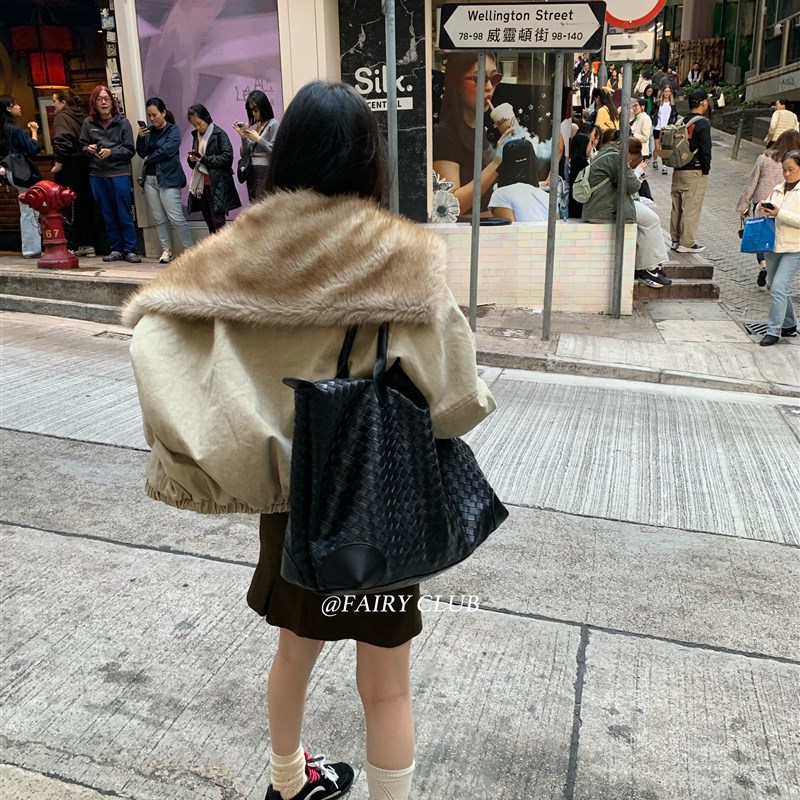 高级感大容量包包女2025新款韩版编织百搭通勤手提包X旅行包单肩