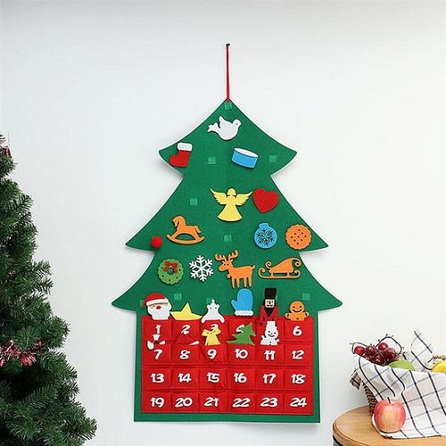 2020 Newest DIY Felt Christmas Tree Advent Calendar with Poc