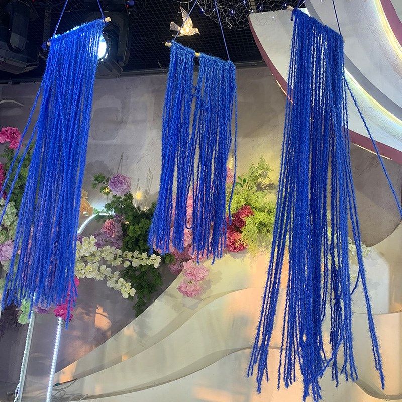 婚礼堂装饰道具毛线流苏线帘彩绳毛线吊顶婚庆舞台背景橱窗布置,节庆用品/礼品,路引,淘宝优惠券,粉丝福利购,淘宝优惠卷