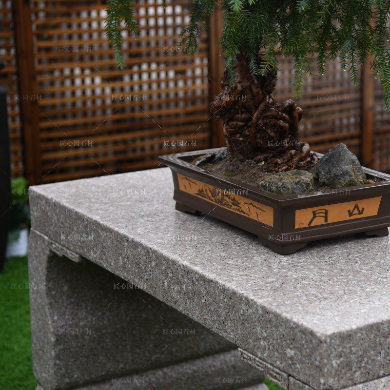 花架子室外花台花盆架庭院石头盆景底座仿古花几新中式花架置物架