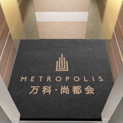 高端定制logo电梯地毯星期地垫轿厢进门广告脚垫尺寸定做迎宾地毯