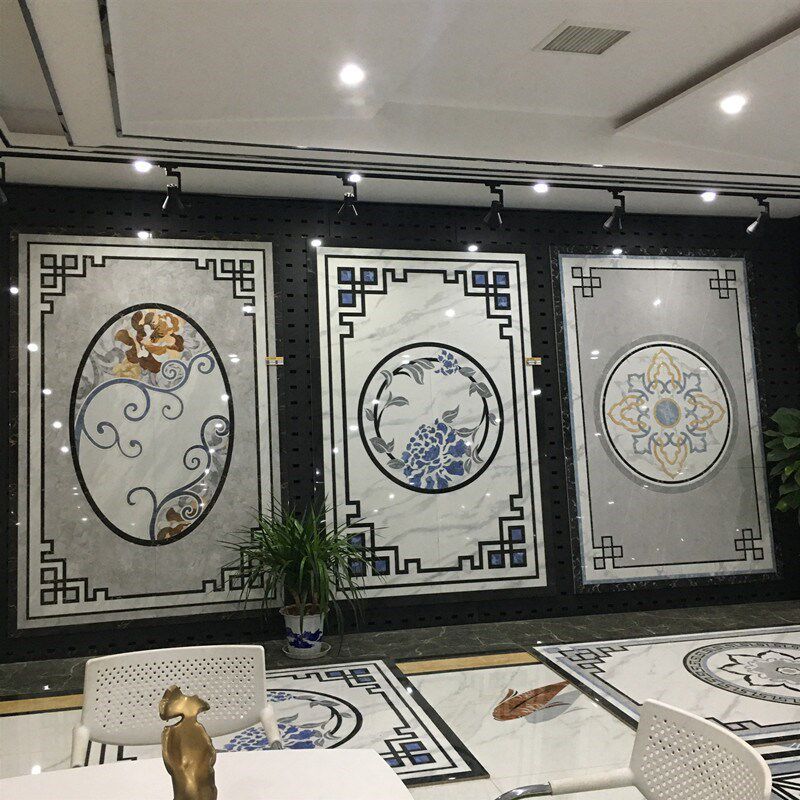 瓷砖拼花客厅80地砖餐厅走廊y过道玄关入户欧式现代简约无限拼地
