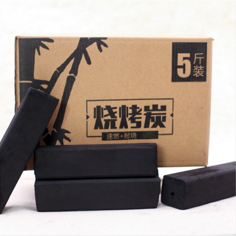 直供小斤装户外高温烧烤竹炭机制炭室内取暖碳易燃耐烧烧烤碳