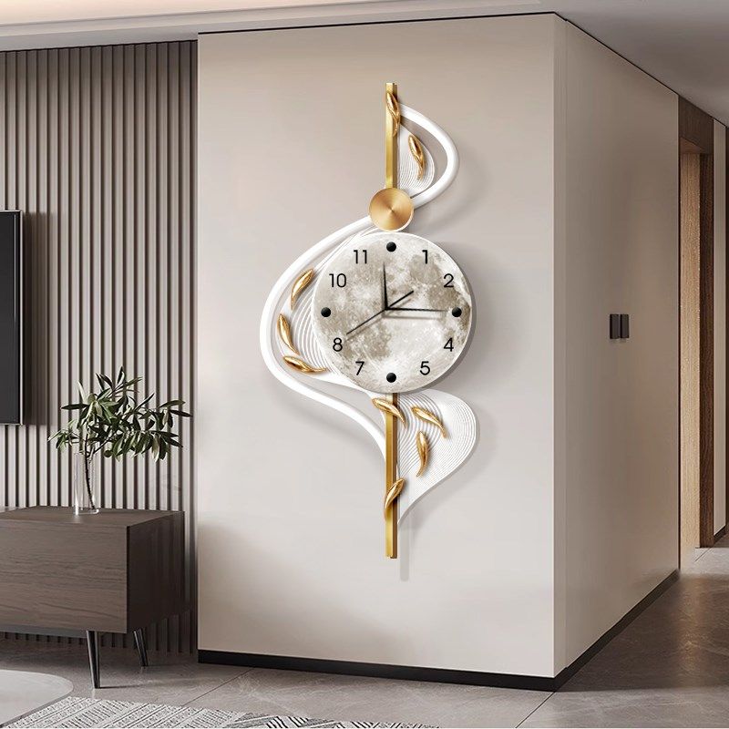 九鱼图客厅钟表挂钟电视格栅背景墙壁灯立体装饰时钟挂墙简约挂表,家居饰品,挂钟,淘宝优惠券,粉丝福利购,淘宝优惠卷