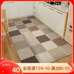 几何厨房地垫防水防滑pvc免洗可擦洗大面积满铺皮革阳台垫子地毯