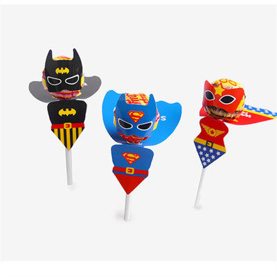 极速36Pcs Princess/Superhero Lollipop Card Candy Paper Decor