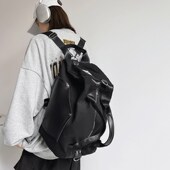 结实耐磨大容量手提旅行包休闲帆布双肩包外出旅游收纳学生行李袋