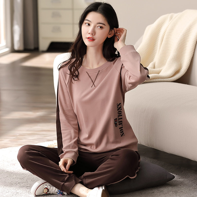 睡衣女春秋长袖秋季全棉韩版休闲运动女士秋冬薄款家居服套装,女士内衣/男士内衣/家居服,睡衣/家居服套装,淘宝优惠券,粉丝福利购,淘宝优惠卷